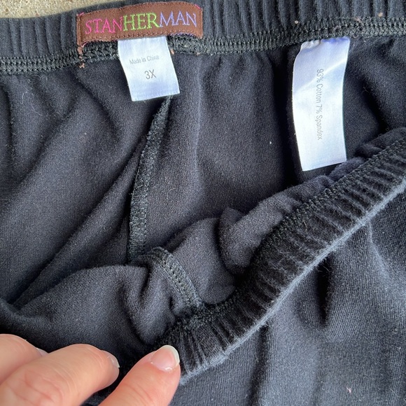Stan Herman black elastic waist cotton pants. Good condition - Picture 2 of 3